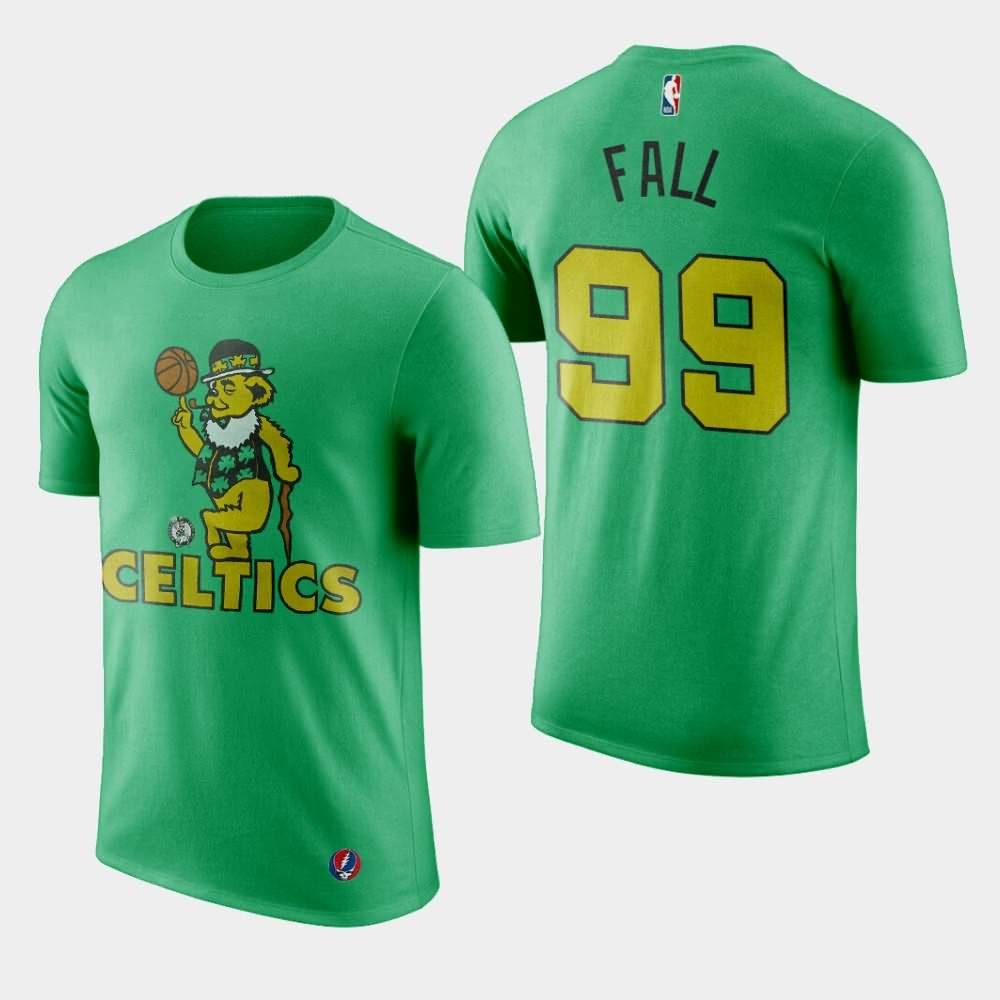 Men's Boston Celtics #99 Tacko Fall Green Dead NBA X Grateful Dead X Celtics T-Shirt QXP87E4K