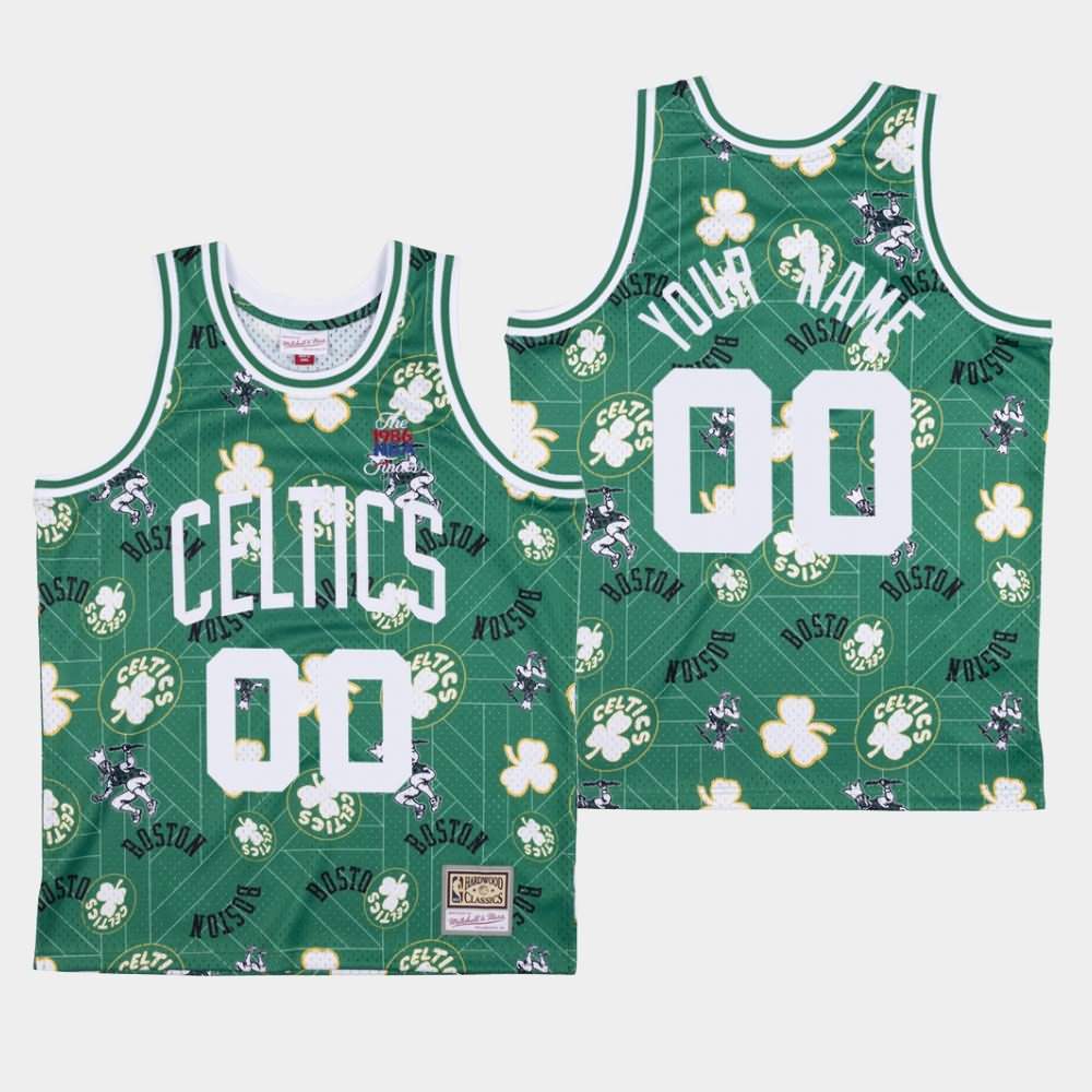 Men's Boston Celtics #00 Custom Green HWC Tear Up Pack Jersey ZYE17E2X