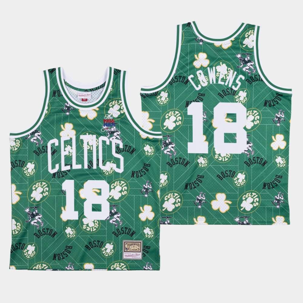 Men's Boston Celtics #18 David Cowens Green HWC Tear Up Pack Jersey ALI28E5J