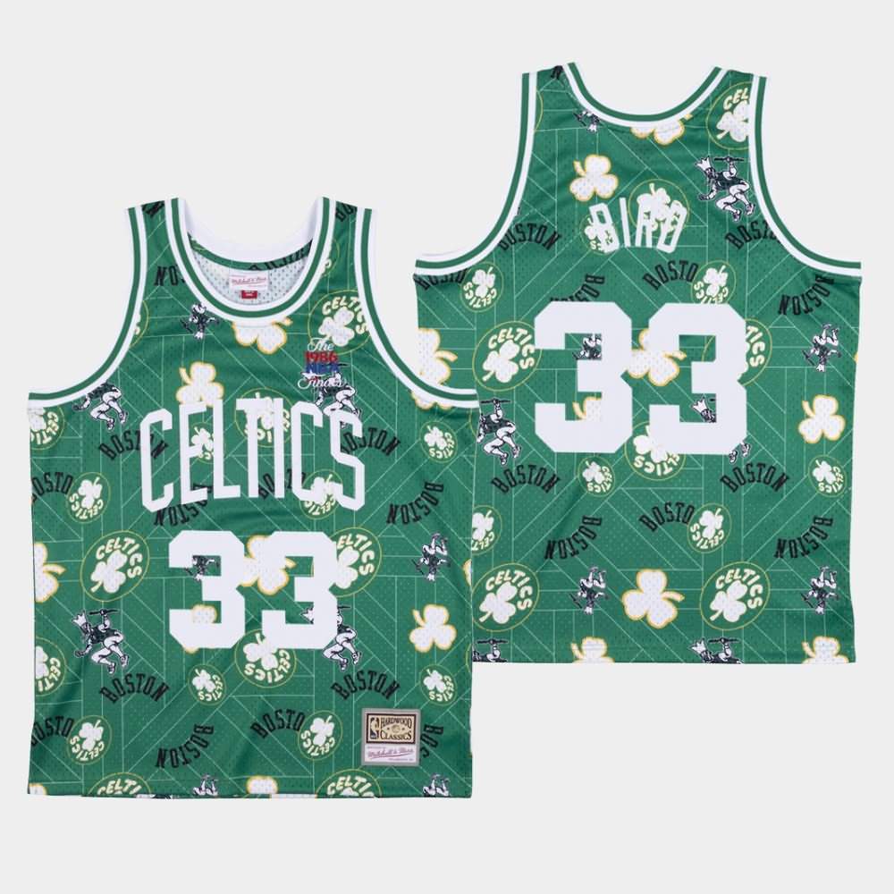Men's Boston Celtics #33 Larry Bird Green HWC Tear Up Pack Jersey YFC11E8O