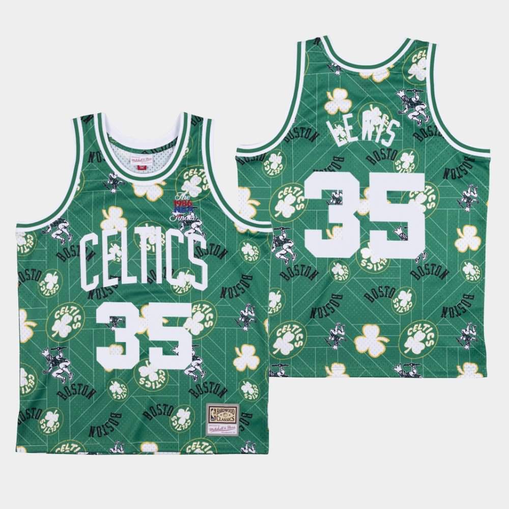 Men's Boston Celtics #35 Reggie Lewis Green HWC Tear Up Pack Jersey AHO76E4P
