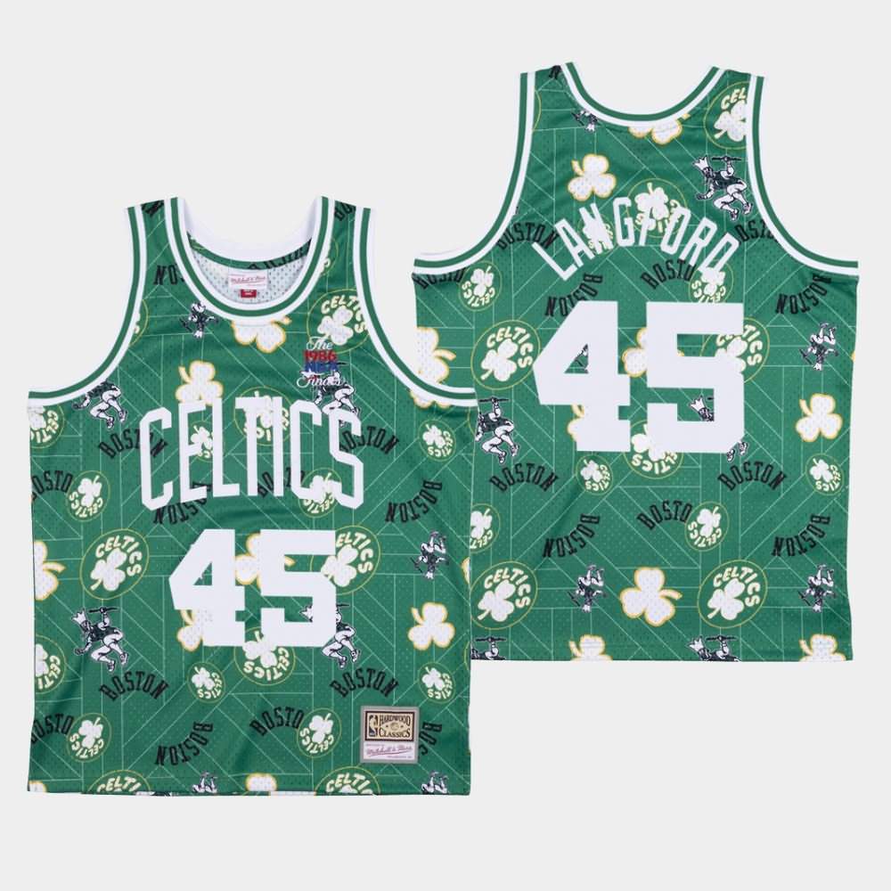 Men's Boston Celtics #45 Romeo Langford Green HWC Tear Up Pack Jersey GXP41E7R