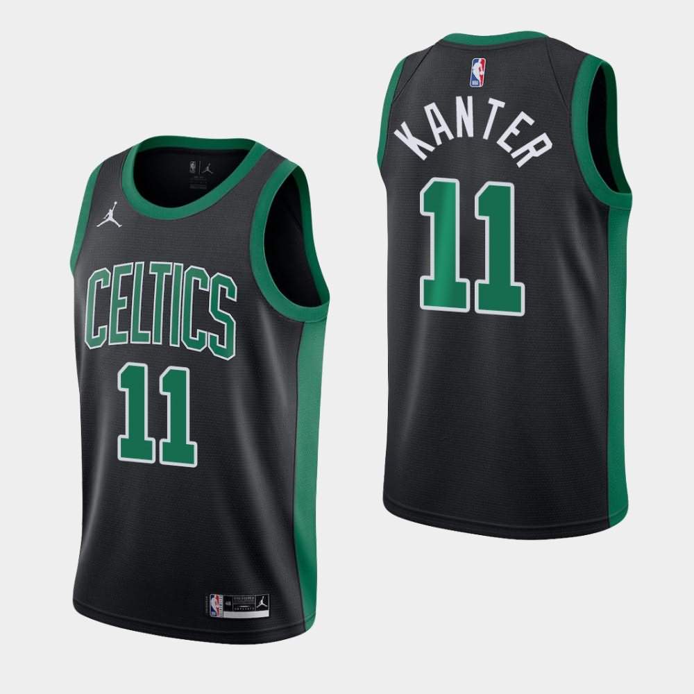 Men's Boston Celtics #11 Enes Kanter Black Jordan Brand 2020-21 Statement Jersey OHL25E2D