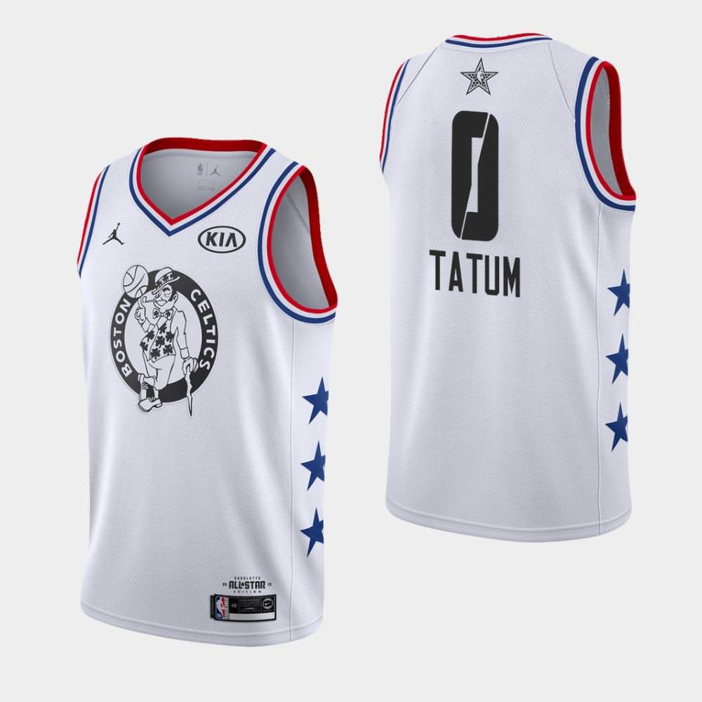 Men's Boston Celtics #0 Jayson Tatum White 2019 All-Star Jersey XUF71E4F