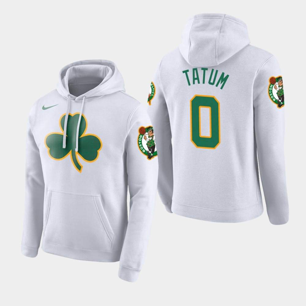 Men's Boston Celtics #0 Jayson Tatum White Edition City Hoodie KJF48E4X