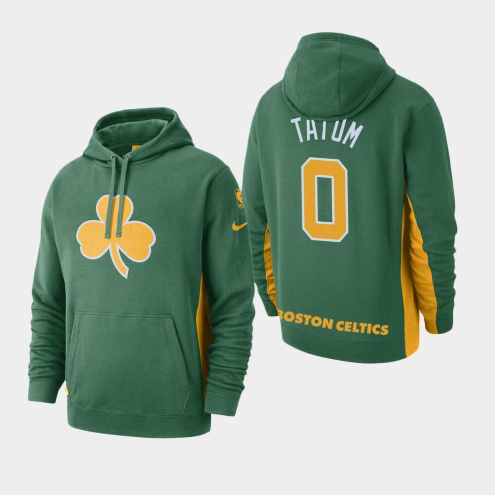 Men's Boston Celtics #0 Jayson Tatum Green Edition Earned Hoodie WVD42E7Y