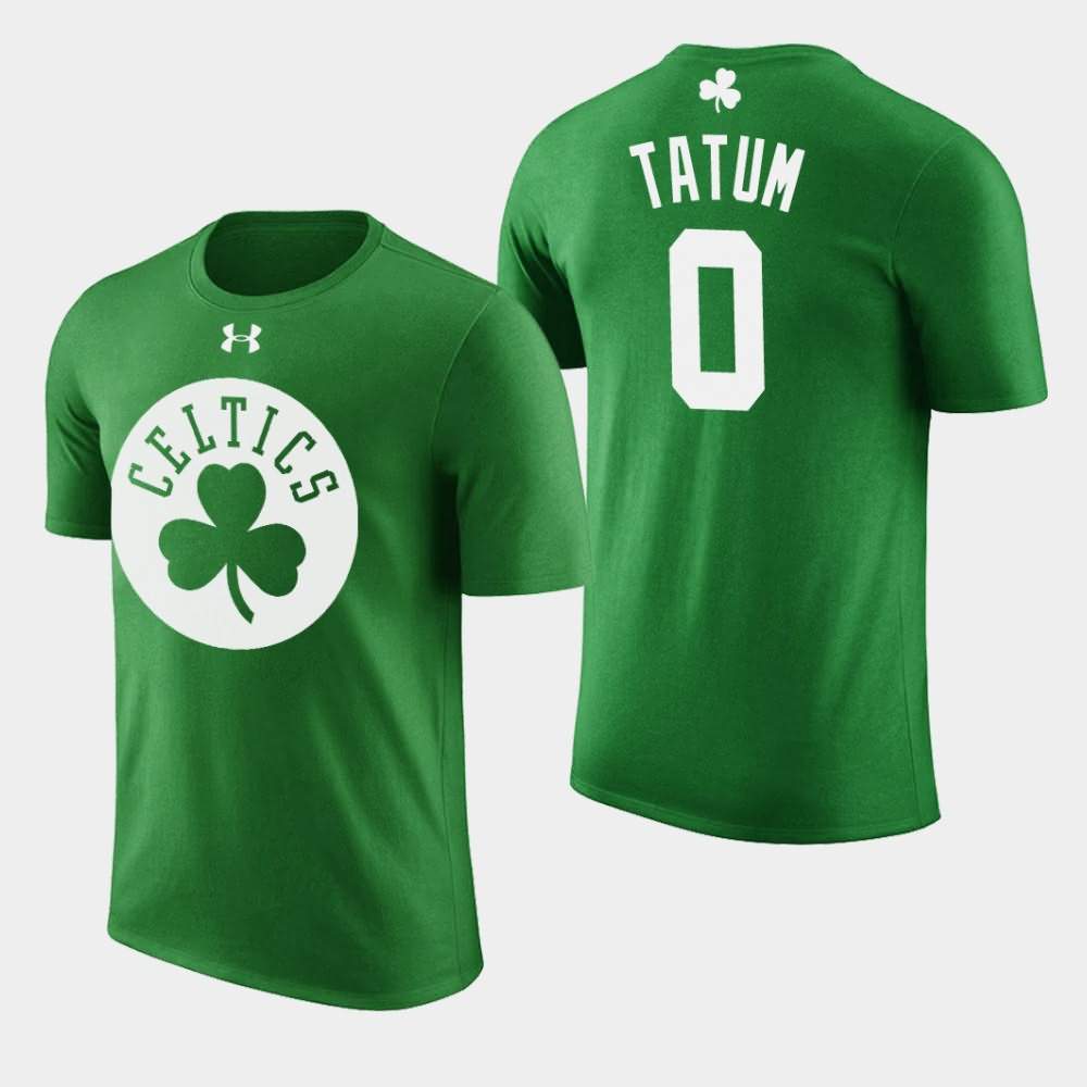 Men's Boston Celtics #0 Jayson Tatum Green Name & Number St. Patrick's Day T-Shirt WHV57E7M