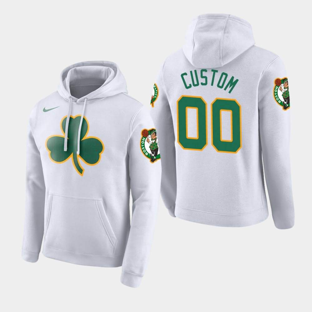 Men's Boston Celtics #00 Custom White Edition City Hoodie VYW71E1Q