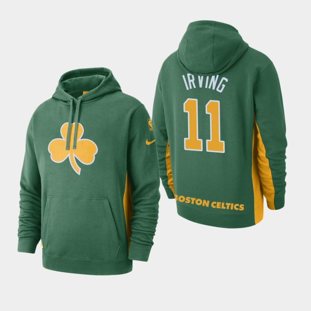 Men's Boston Celtics #11 Kyrie Irving Green Edition Earned Hoodie OXY84E4S