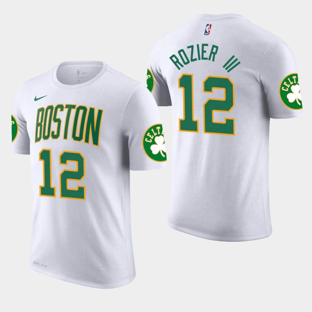 Men's Boston Celtics #12 Terry Rozier III White Edition City T-Shirt VNZ02E6C