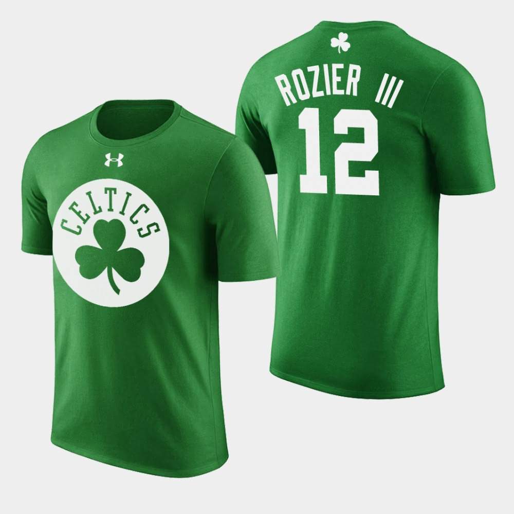 Men's Boston Celtics #12 Terry Rozier III Green Name & Number St. Patrick's Day T-Shirt AAY86E5U