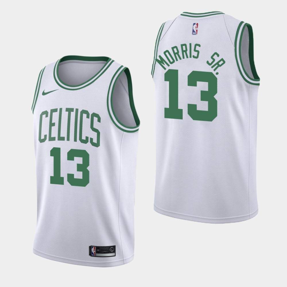 Men's Boston Celtics #13 Marcus Morris Sr. White Association Jersey NKU56E3R