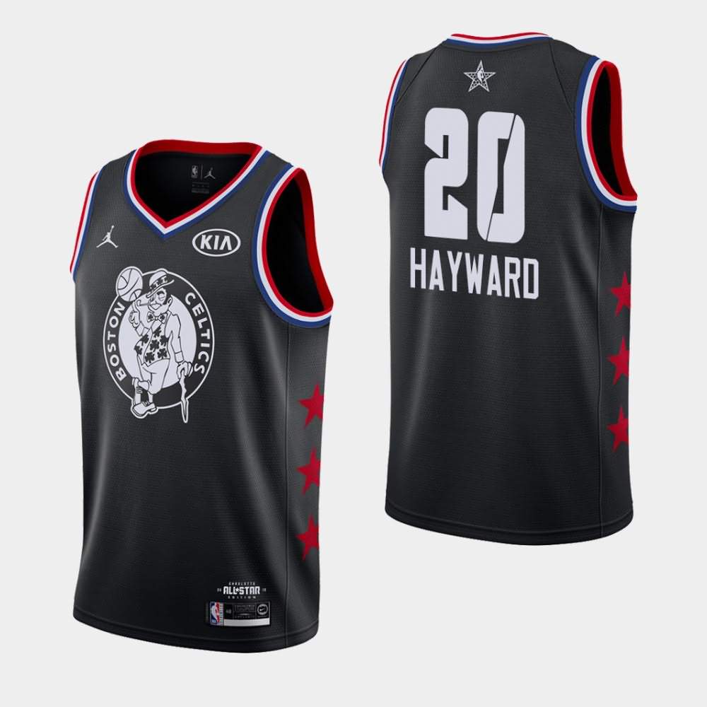 Men's Boston Celtics #20 Gordon Hayward Black 2019 All-Star Jersey YDL33E2V