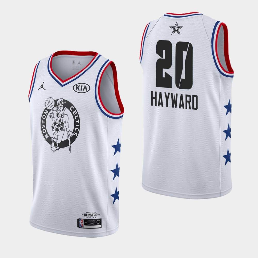 Men's Boston Celtics #20 Gordon Hayward Black NBA Name Number World ...