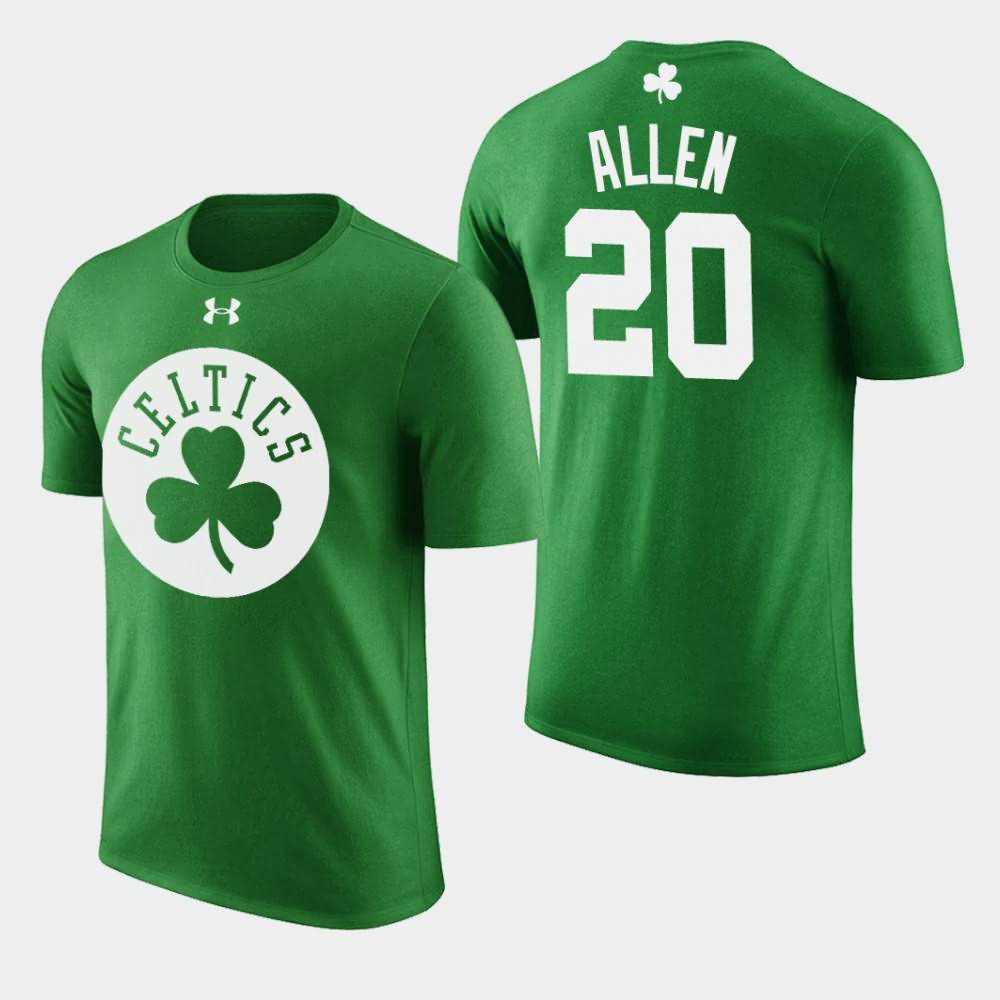 Men's Boston Celtics #20 Ray Allen Green Name & Number St. Patrick's Day T-Shirt XCX84E3W