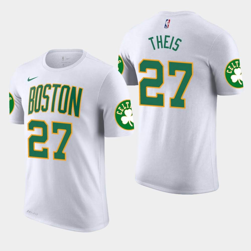 Men's Boston Celtics #27 Daniel Theis White Edition City T-Shirt UOO36E8G