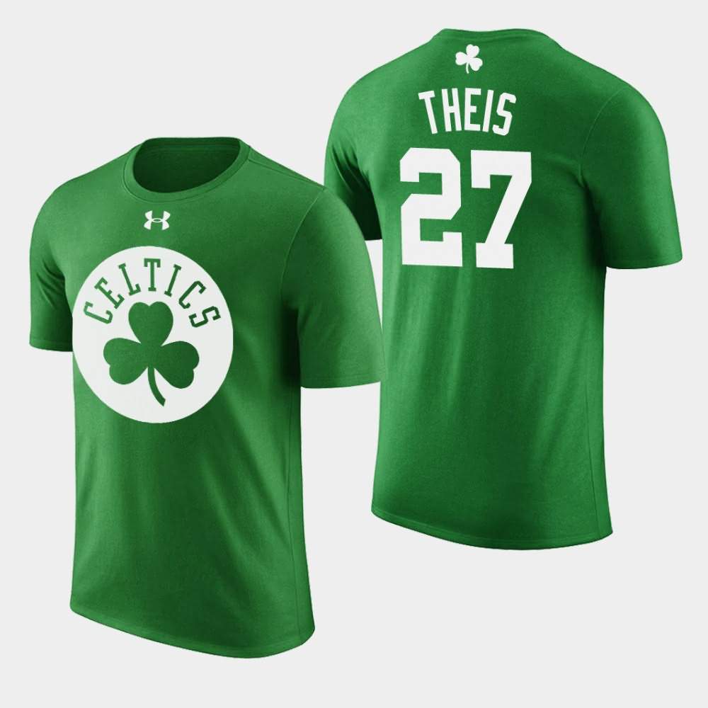 Men's Boston Celtics #27 Daniel Theis Green Name & Number St. Patrick's Day T-Shirt ENR20E2A