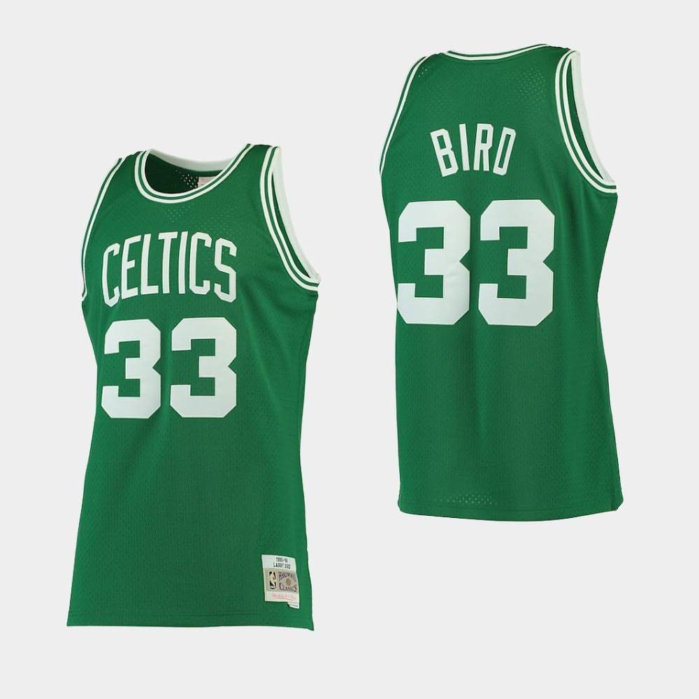 Men's Boston Celtics #33 Larry Bird Kelly Green Hardwood Classics Jersey EWE80E3Q