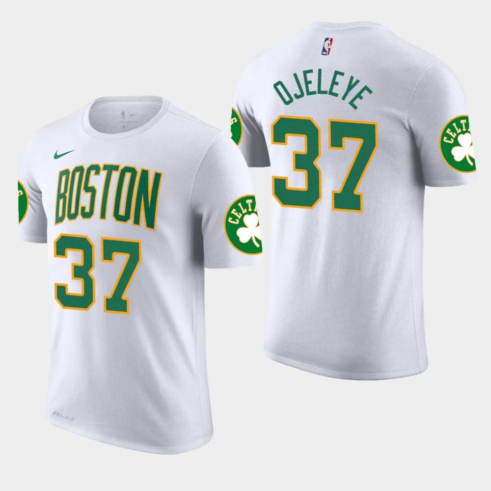 Men's Boston Celtics #37 Semi Ojeleye White Edition City T-Shirt KSC02E3Q