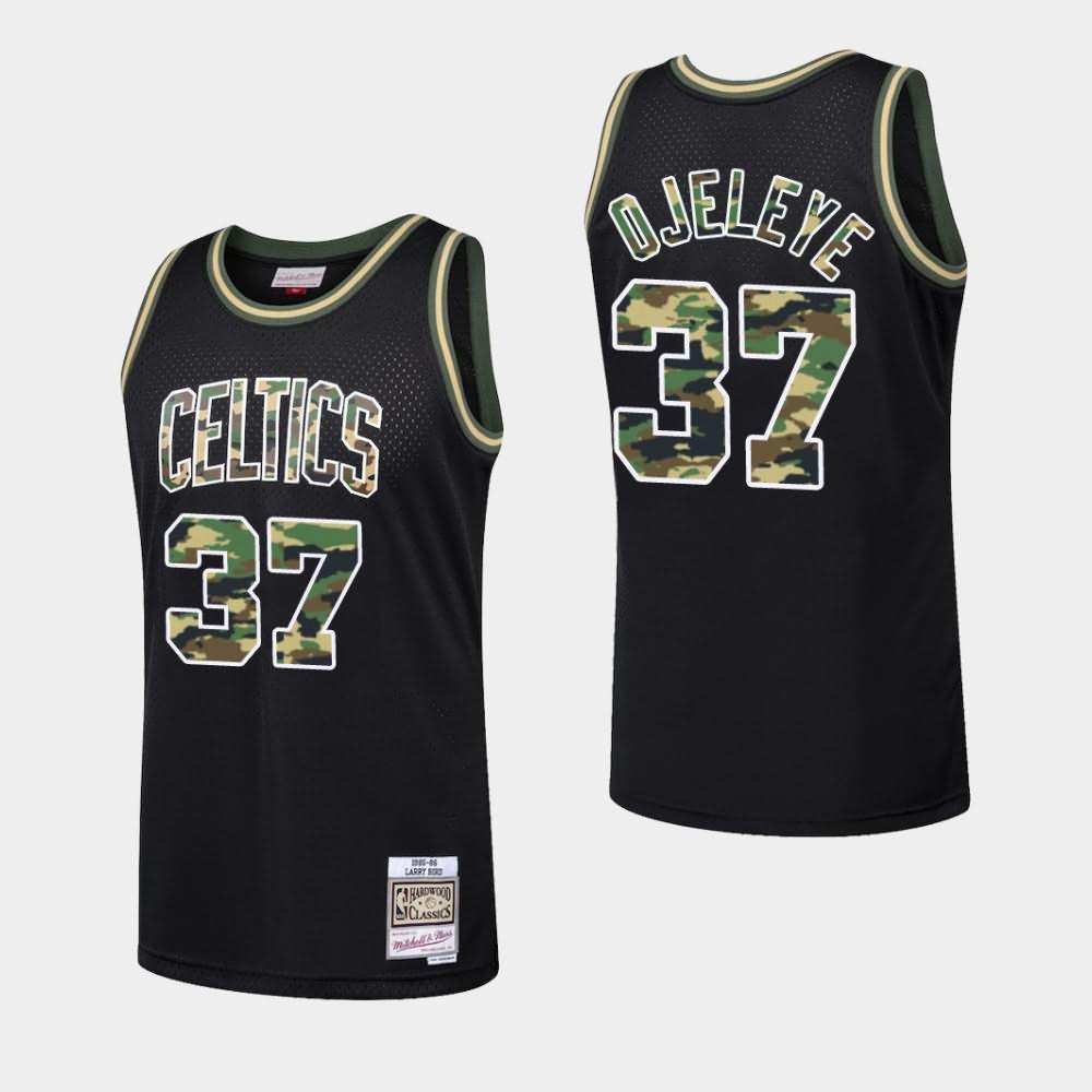 Men's Boston Celtics #37 Semi Ojeleye Black Straight Fire Camo Jersey KAG42E2B