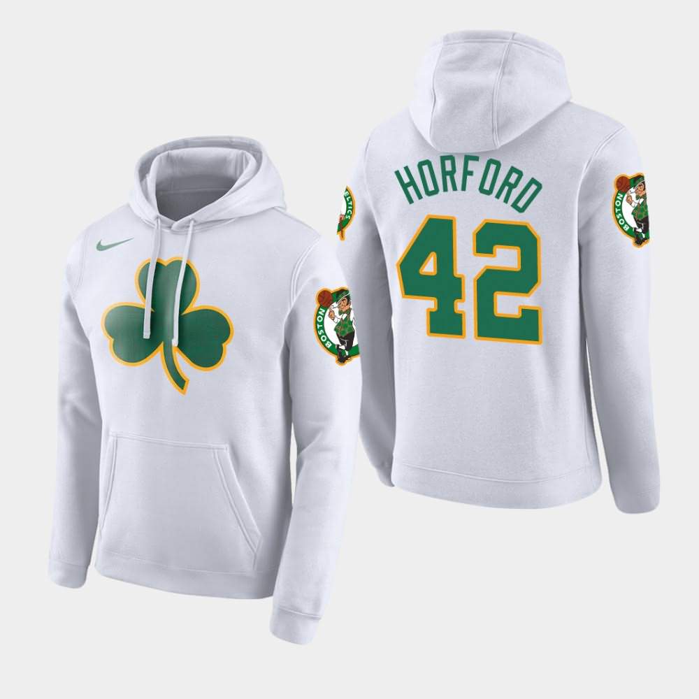 Men's Boston Celtics #42 Al Horford White Edition City Hoodie LRA46E3D