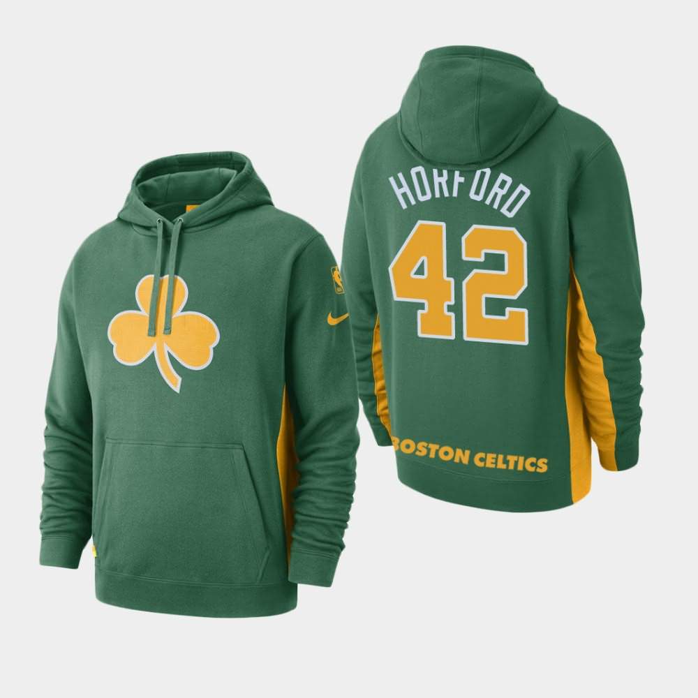 Men's Boston Celtics #42 Al Horford Green Edition Earned Hoodie ISU36E4L