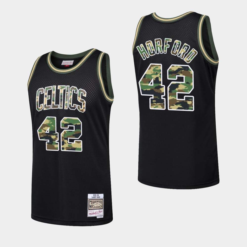 Men's Boston Celtics #42 Al Horford Black Straight Fire Camo Jersey WCI06E8R
