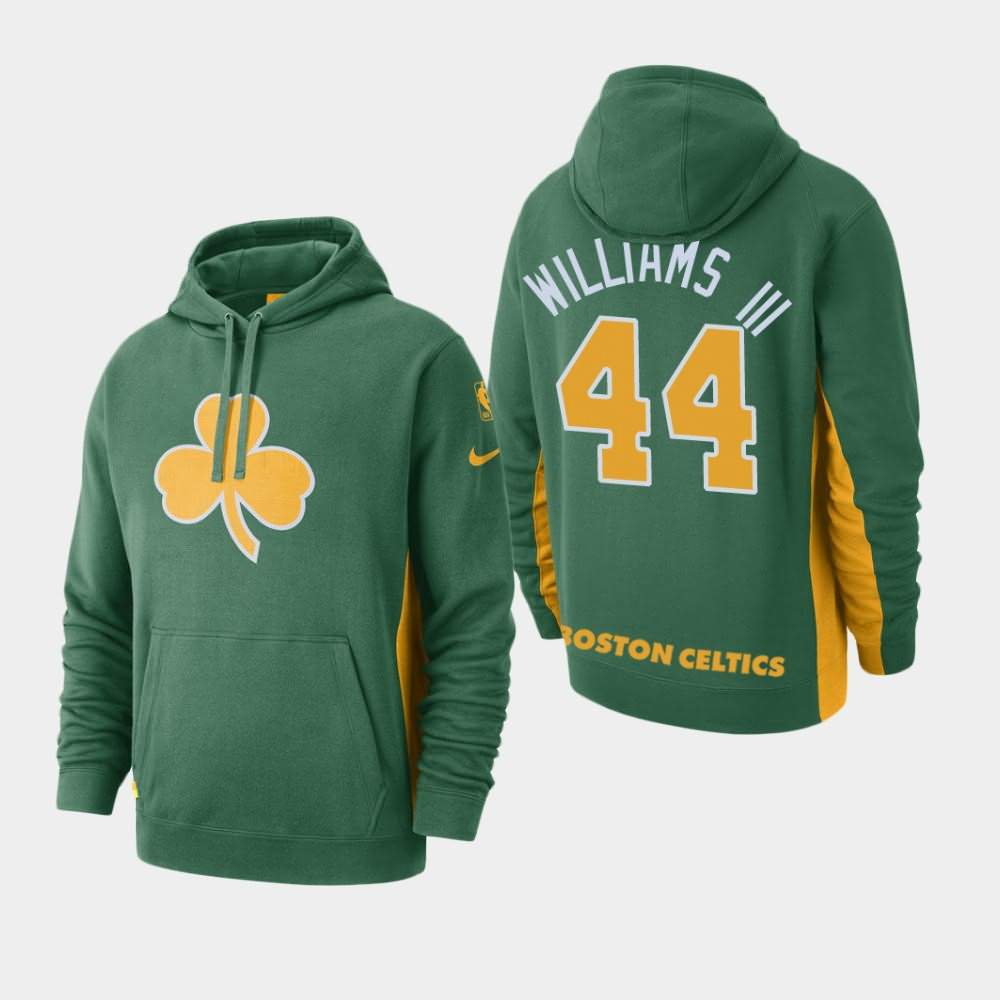 Men's Boston Celtics #44 Robert Williams III Green Edition Earned Hoodie DPZ65E3L