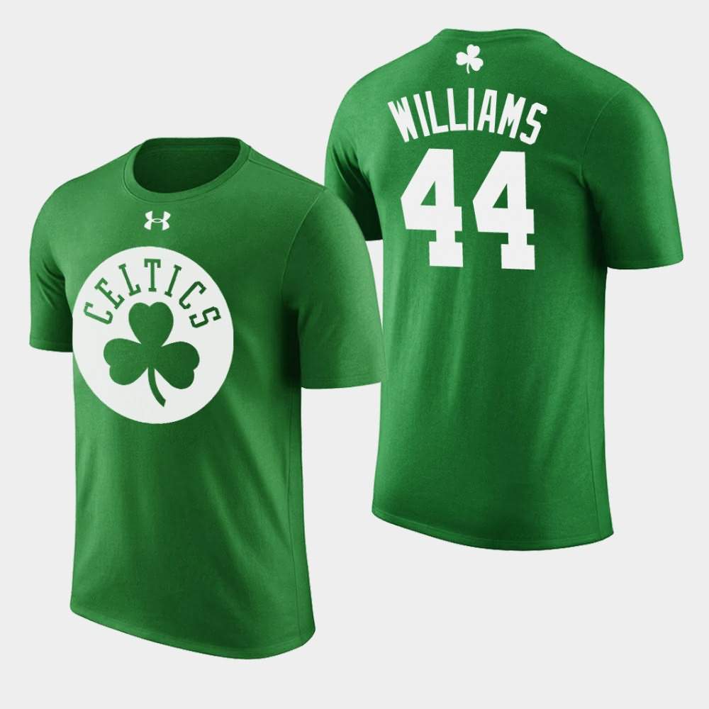 Men's Boston Celtics #44 Robert Williams III Green Name & Number St. Patrick's Day T-Shirt VCP01E8J