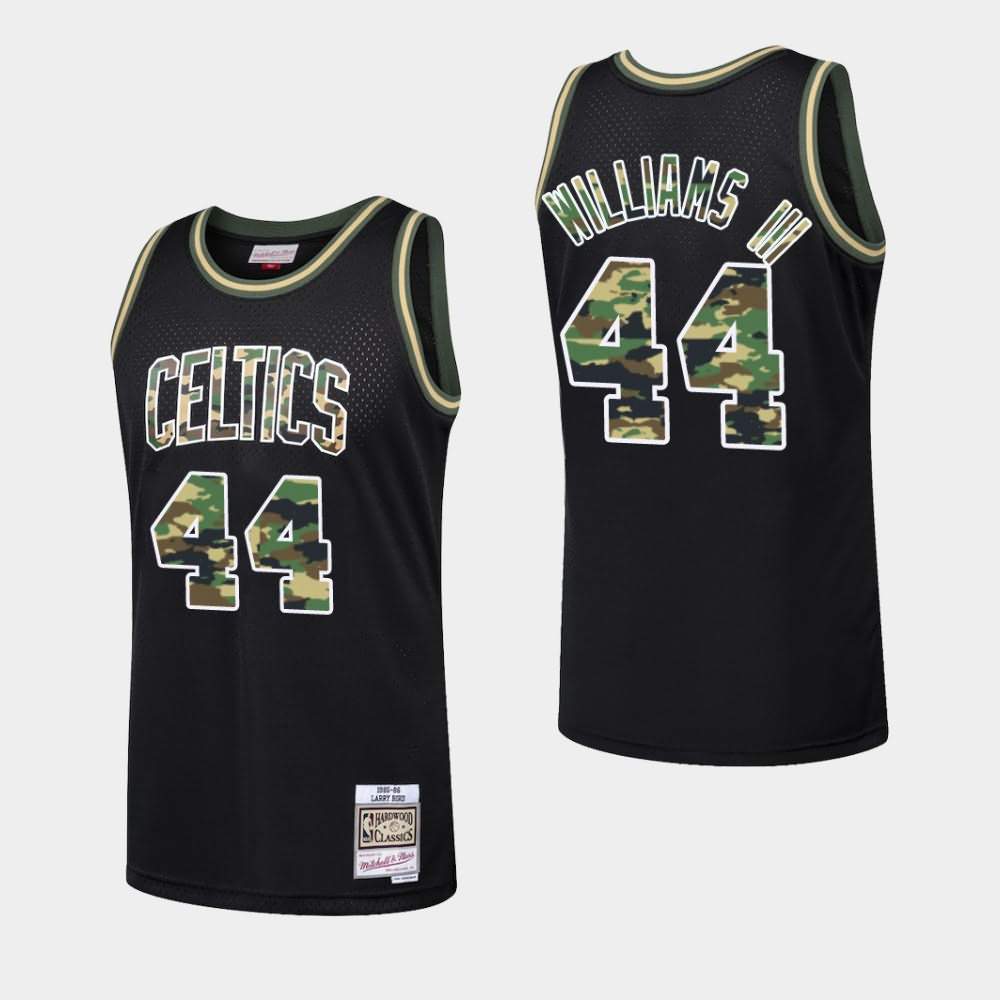Men's Boston Celtics #44 Robert Williams III Black Straight Fire Camo Jersey QLG77E6Z