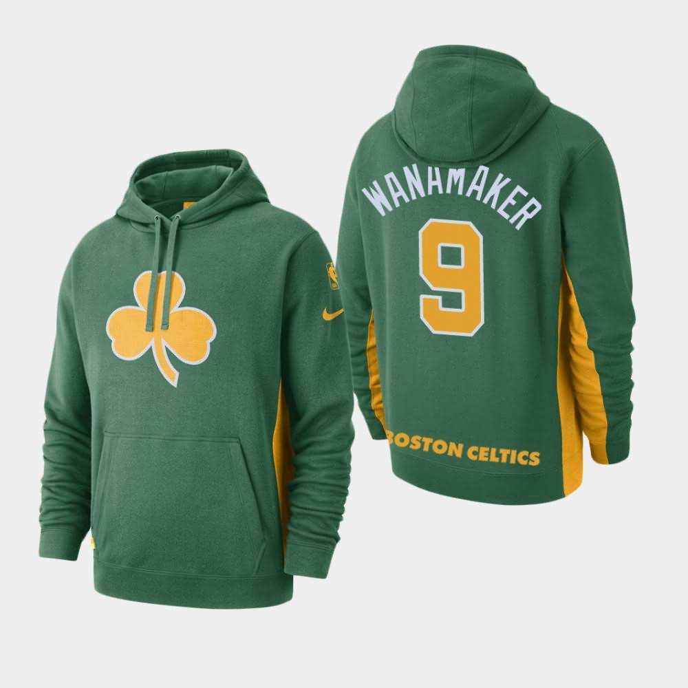 Men's Boston Celtics #9 Bradley Wanamaker Green Edition Earned Hoodie NYT21E4G