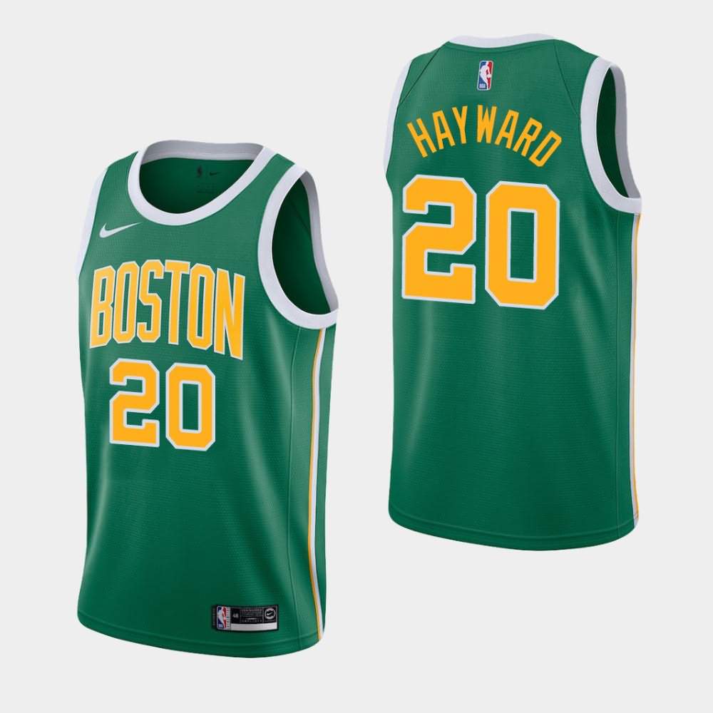 Men's Boston Celtics #20 Gordon Hayward Green 2018-19 Earned Jersey TEV70E7X