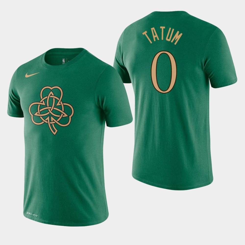 Men's Boston Celtics #0 Jayson Tatum Kelly Green 2019-20 City T-Shirt NAM21E8I