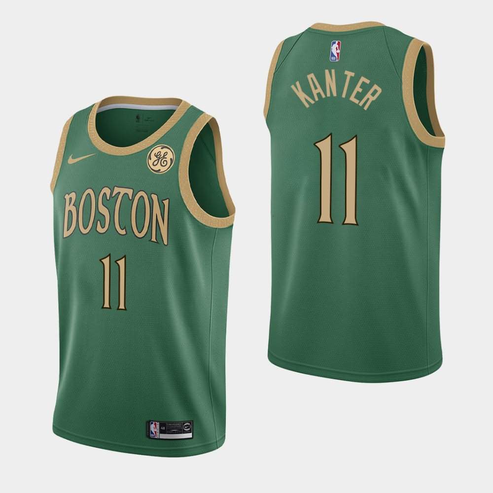 Men's Boston Celtics #11 Enes Kanter Green 2019-20 City Jersey KOD47E6R