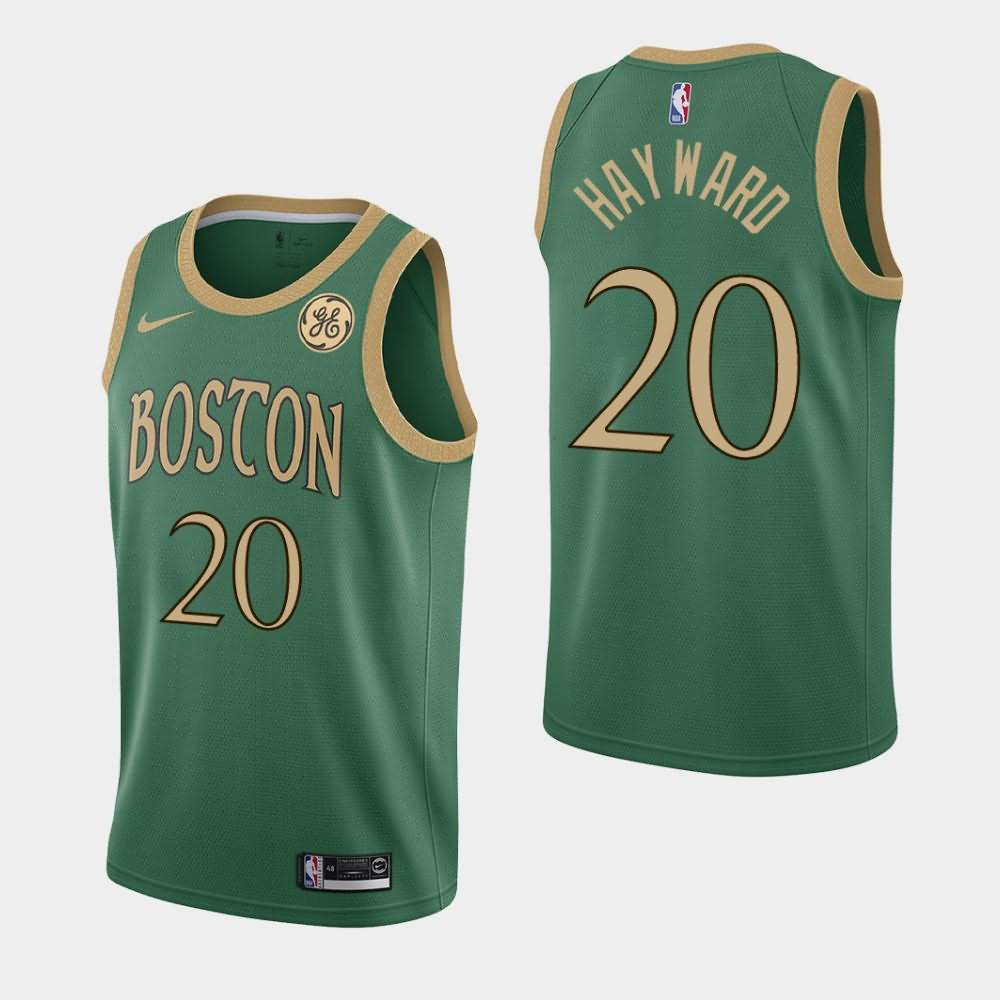 Men's Boston Celtics #20 Gordon Hayward Green 2019-20 City Jersey ALH46E8F