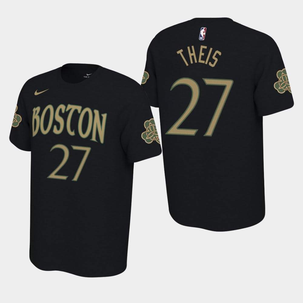 Men's Boston Celtics #27 Daniel Theis Black 2019-20 City T-Shirt TPT65E0V