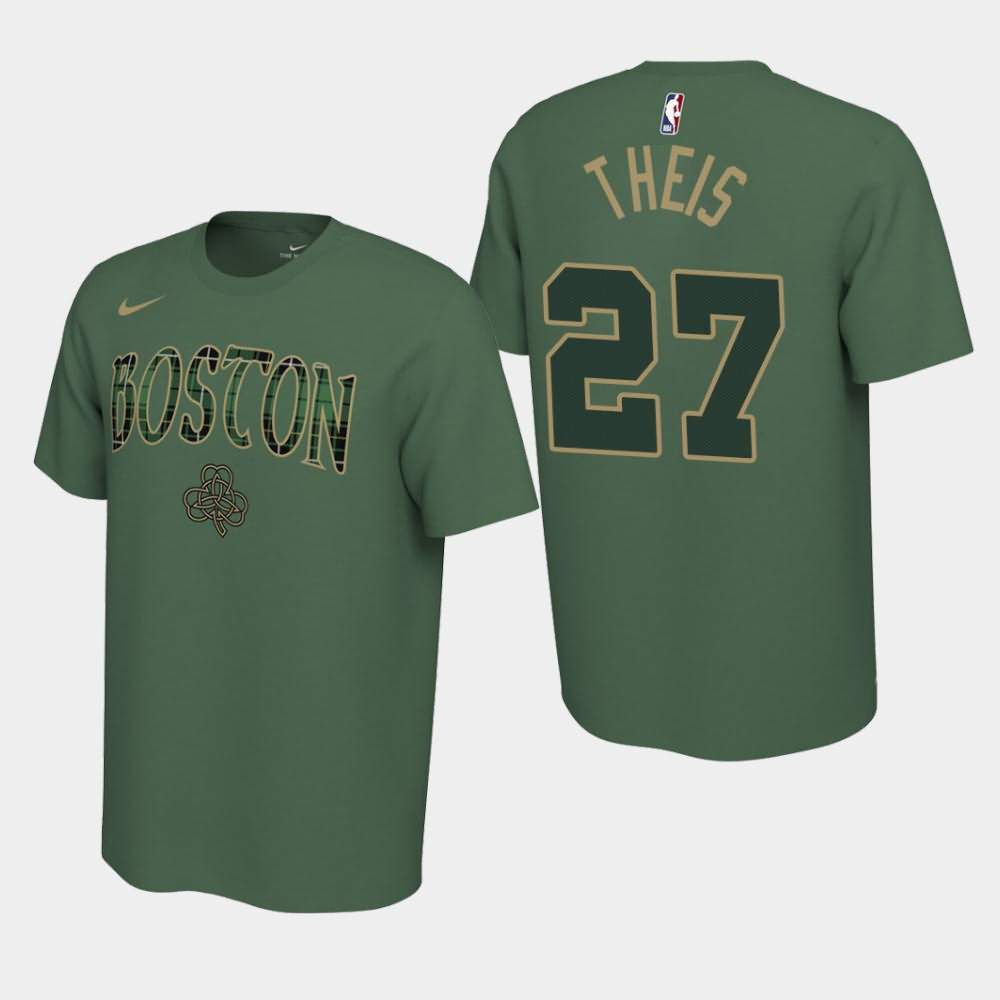 Men's Boston Celtics #27 Daniel Theis Green 2019-20 Earned T-Shirt QRP46E6O