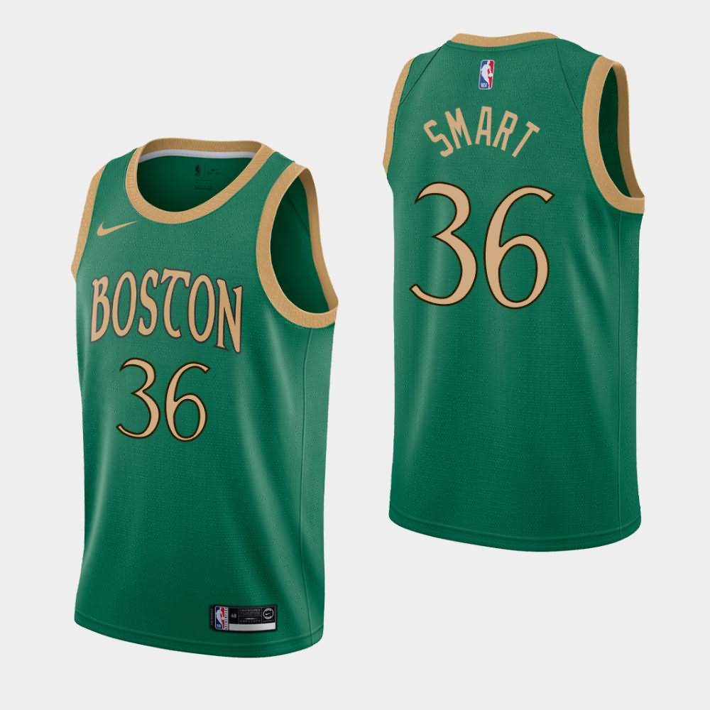 Men's Boston Celtics #36 Marcus Smart Kelly Green 2019-20 City Jersey AZY44E7A