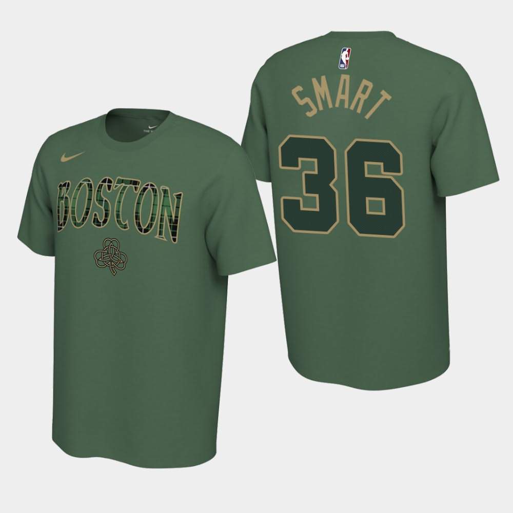 Men's Boston Celtics #36 Marcus Smart Green 2019-20 Earned T-Shirt PQE44E8K