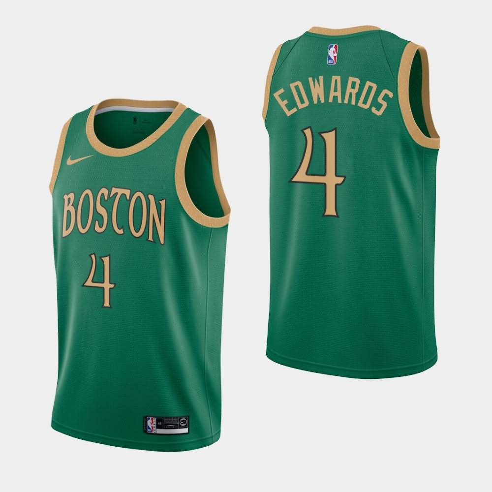 Men's Boston Celtics #4 Carsen Edwards Green 2019-20 City Jersey SLA80E8J