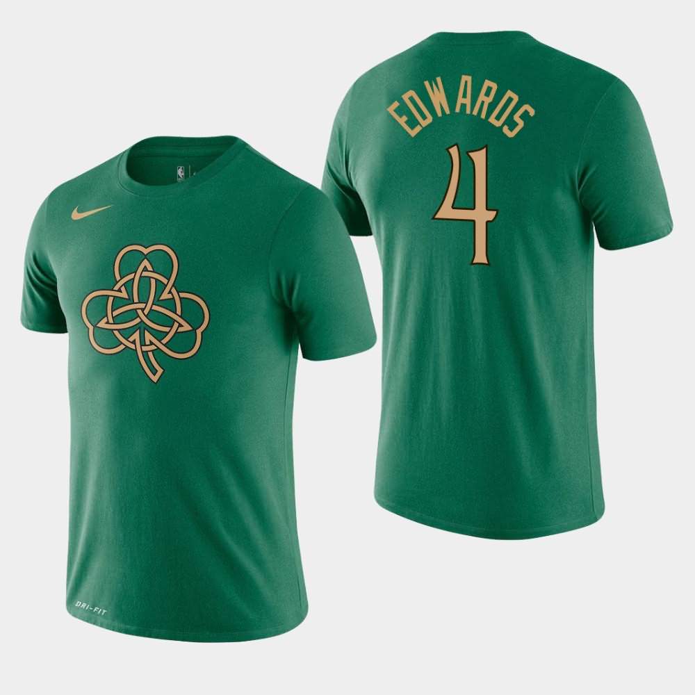 Men's Boston Celtics #4 Carsen Edwards Kelly Green 2019-20 City T-Shirt EDF71E5B