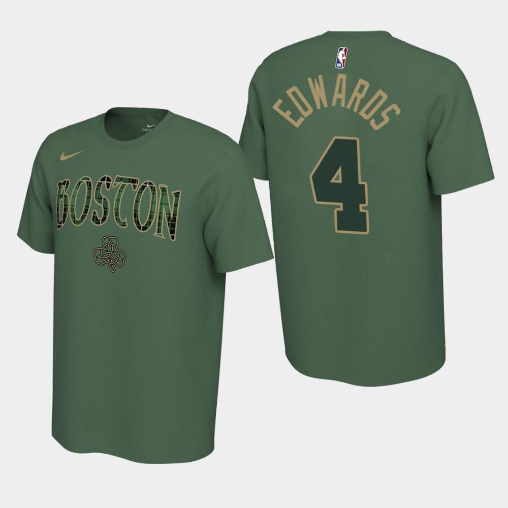 Men's Boston Celtics #4 Carsen Edwards Green 2019-20 Earned T-Shirt AOE70E2G