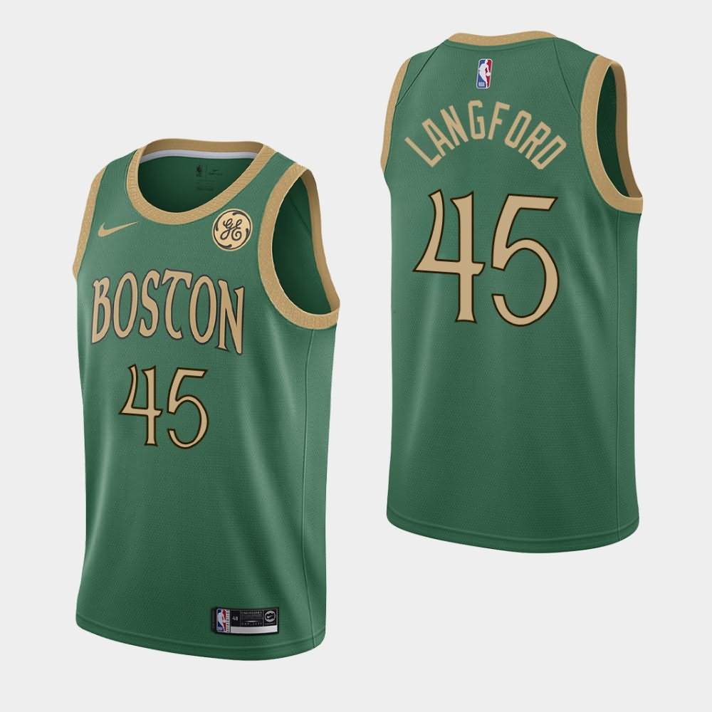 Men's Boston Celtics #45 Romeo Langford Green 2019-20 City Jersey TPZ05E7E