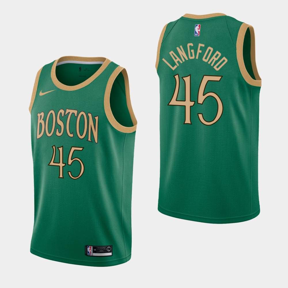 Men's Boston Celtics #45 Romeo Langford Kelly Green 2019-20 City Jersey OIS63E4U