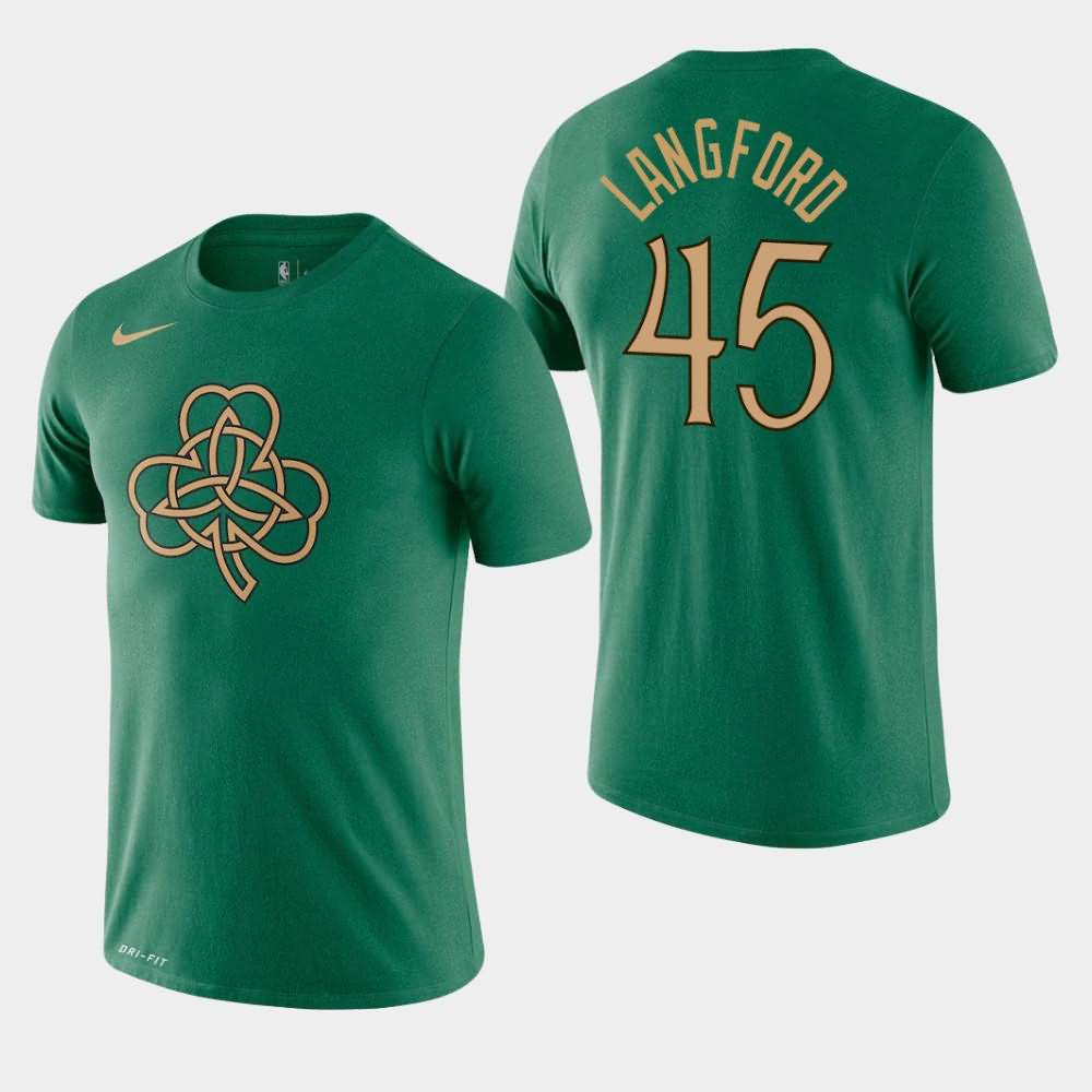 Men's Boston Celtics #45 Romeo Langford Kelly Green 2019-20 City T-Shirt AVN76E3A