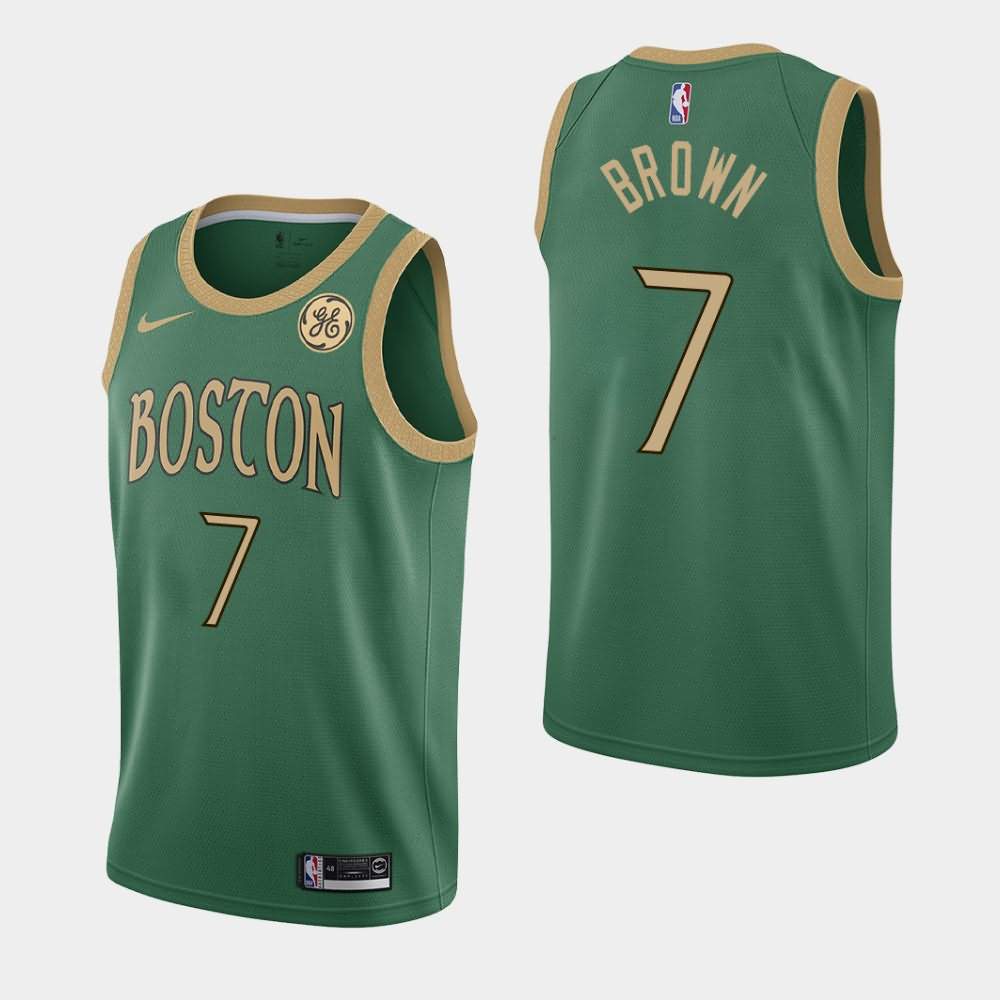 Men's Boston Celtics #7 Jaylen Brown Green 2019-20 City Jersey GOV87E4N