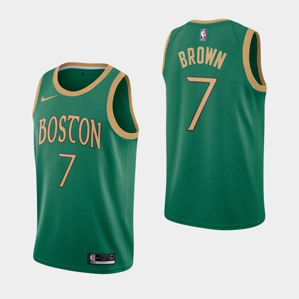 Men's Boston Celtics #7 Jaylen Brown Kelly Green 2019-20 City Jersey NVN72E3R