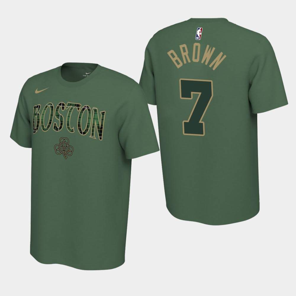 Men's Boston Celtics #7 Jaylen Brown Green 2019-20 Earned T-Shirt TCR13E7R