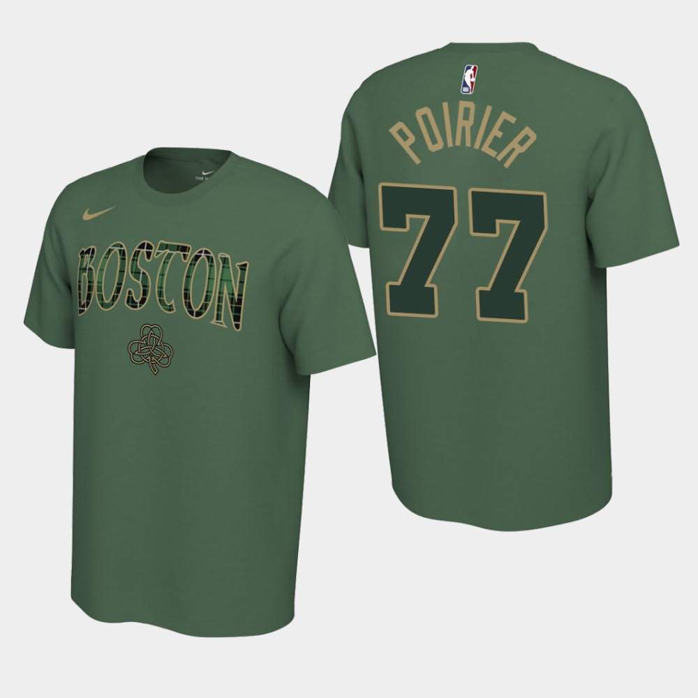 Men's Boston Celtics #77 Vincent Poirier Green 2019-20 Earned T-Shirt BIU34E6B