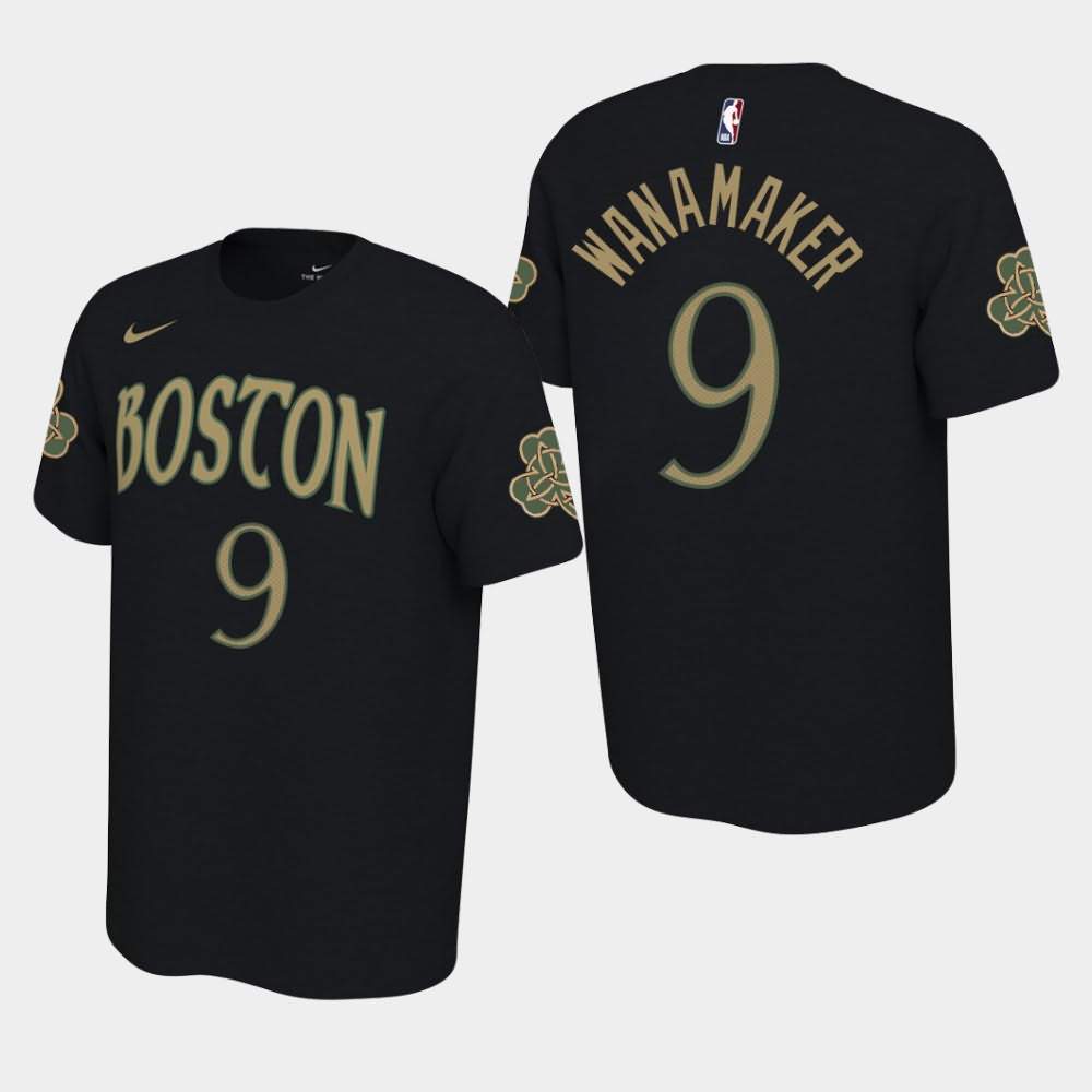 Men's Boston Celtics #9 Brad Wanamaker Black 2019-20 City T-Shirt EAJ27E3Y